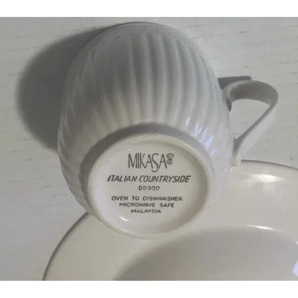 Lot of 2 Mikasa Italian Countryside ~ Cup & Saucer Set with two soup bowls DD900 - Picture 9 of 16